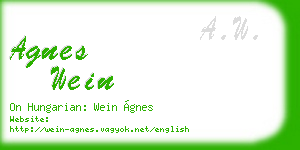 agnes wein business card