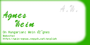 agnes wein business card